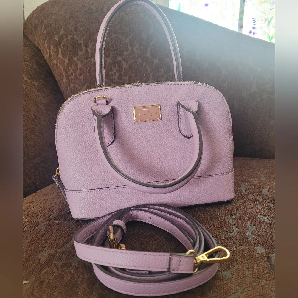 Nanette Lepore Lavender Dome Satchel Shoulder Bag Spring Girlie Pastel Lilac